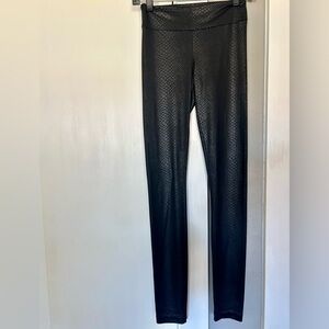 BCBGMaxAzria Black Bryson Faux Leather Snake Print Leggings- Sz XXS